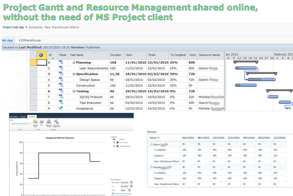 K2Pharma Project Gantt and Resource Management Online
